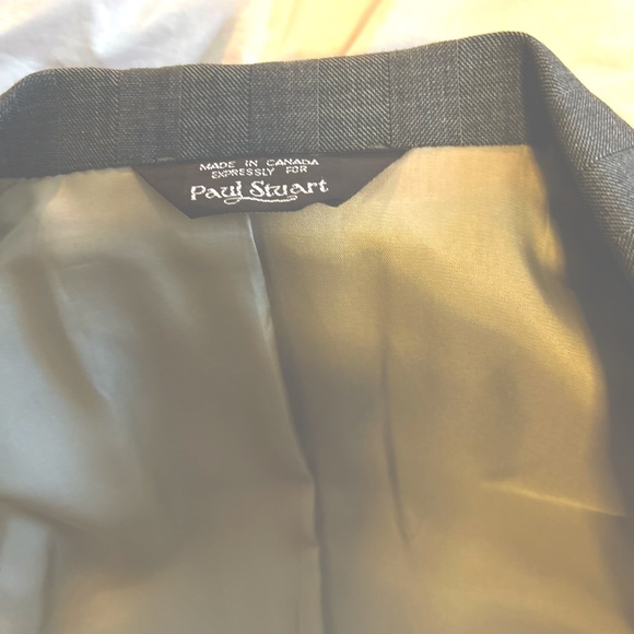 Vintage Paul Stuart Edward Suit Jacket/Pants Sz 39 -33 Semi Tall/Long 100% Wool